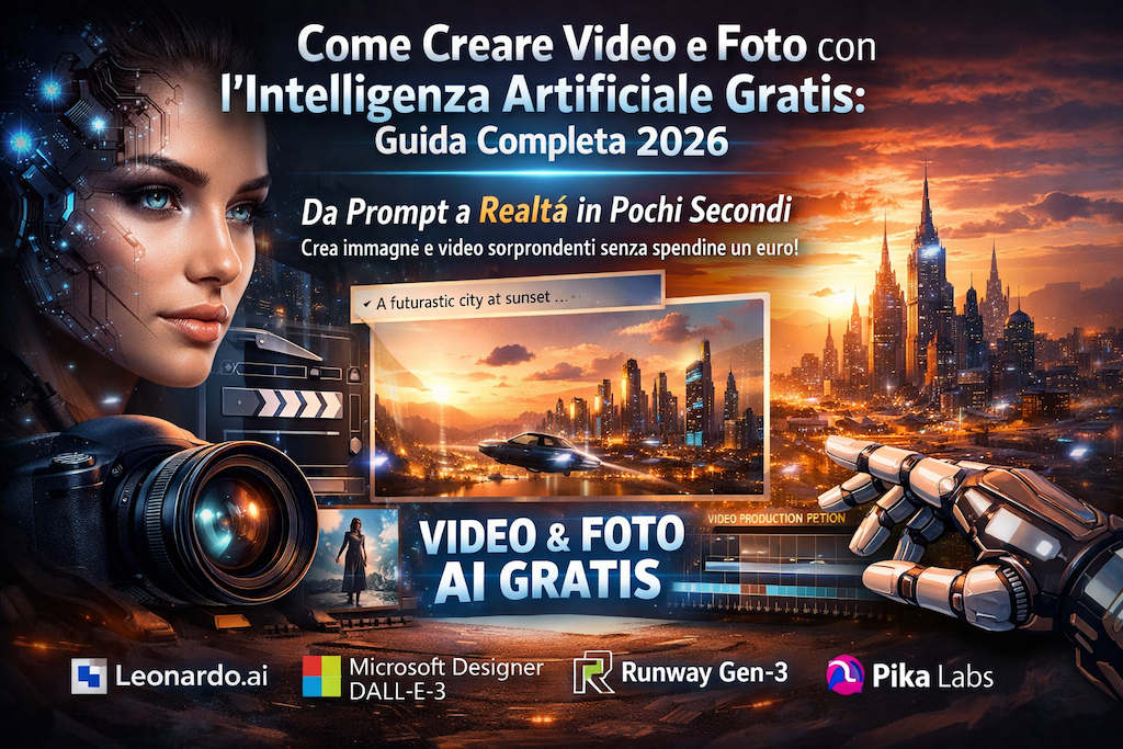 Come creare video e foto con intelligenza artificiale gratis con AI